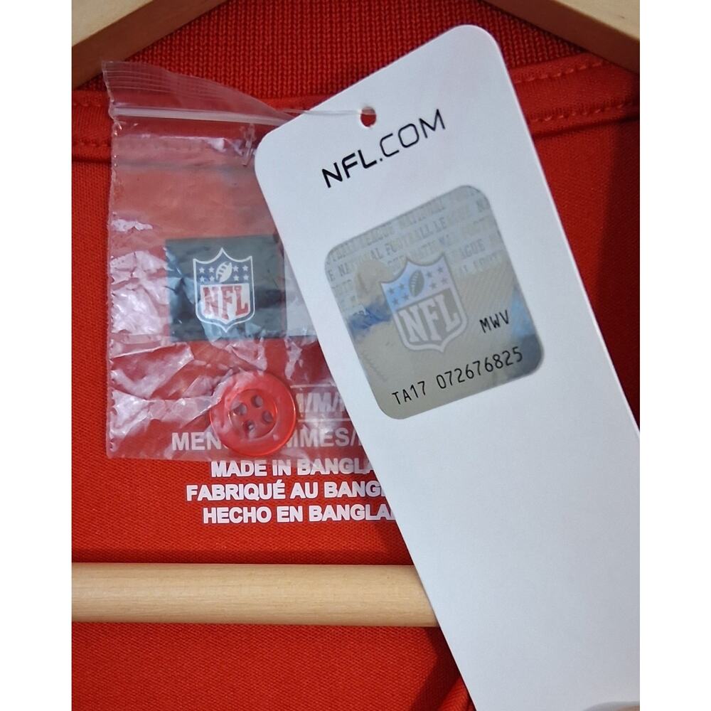 Kansas City Chiefs Golf Polo Shirt Mens M Red Short Sleeve NFL Team Apparel NWT - Picture 4 of 6